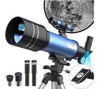 Télescope Astronomique, 40070mm Télescope Réfracteur Portable avec Trépied Réglable et Viseur, Enfant Adulte Débutant Facile à Monter et Utiliser, Enfants Cadeaux