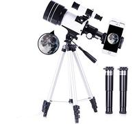 Télescope astronomique de 70 mm F30070 Monoculaire HD Zoom 150X avec trépied avec kit de Clips pour l'observation des Oiseaux Adultes Chasse en Plein air Voyage Tourisme Télescope monoculaire