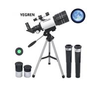 Télescope astronomique de table 70 mm, monoculaire 150x pour débutants, observation de la lune, avec
