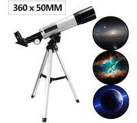 Télescope Astronomique Monoculaire Zoom HD 360/50 mm Extérieur avec Trépied Espace Réfracteur Astronomique pour Enfant Débutant