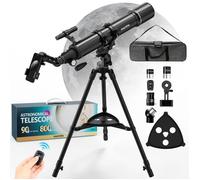 Télescope Astronomique - NACATIN - 80090 - Ouverture 90mm - Grossissement 32X-240X - Noir