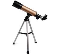 Télescope astronomique Professionnel avec trépied, monoculaire d'extérieur à Zoom Observer la Lune et Les étoiles, doré