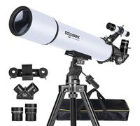 Télescope astronomique professionnel SOLOMARK, 80 mm, 900 mm, pour adultes et enfants, débutants, portable avec sac de transport, oculaires WA