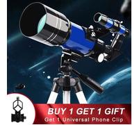 Télescope astronomique professionnel, Ultra HD, avec trépied, réfractaire de 70mm, Vision nocturne, observation de la lune pour