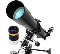 Télescope astronomique réfracteur, télescope d'ouverture de 80 mm, télescope pour Les débutants Adultes, Grande Astronomie pour Les Enfants pour Explorer l'espace Lune