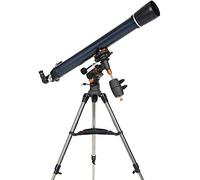 Télescope astronomique - Support équatorial, Profession télescope réfracteur de 90 mm pour débutants, télescope de Longueur focale de 1000 mm, avec trépied réglable