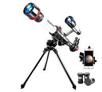 Télescope Astronomique, Télescope Réfracteur Astronomique avec Trépied et Lunette de Visée Télescope de Voyage Portable pour Enfants Débutants Adultes avec Adaptateur Téléphonique