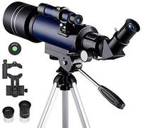 Télescope astronomique, télescope réfracteur de 70 mm, Observation de la Lune, Enfants Adultes, Astronomie débutant, Objectif 16X 66X avec Lunette de Recherche Warm as Ever