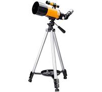 Télescope astronomique, télescope Spatial d'entrée de Gamme pour Enfants et étudiants, télescopes pour Adultes, Ouverture de 70 mm, Monture AZ de 400 mm, pour Les Enfants, Jaune