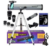 Télescope Astrophotographie Levenhuk Blitz 114 Base avec Zoom, Oculaires et Accessoires