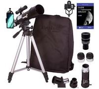 télescope astrophotographie levenhuk skyline travel 50 avec zoom, sac à dos et accessoires