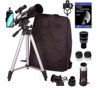télescope astrophotographie levenhuk skyline travel 50 avec zoom, sac à dos et accessoires Neutre