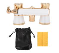 Télescope binoculaire d'opéra 3X25, Jumelles de théâtre pour Femmes, Filles et Enfants, Conception compacte Portable avec lentille en Verre Optique BK7, grossissement à 3 (Blanche)