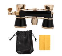 Télescope binoculaire d'opéra 3x25, Portable de théâtre, élève de Sortie de 6,5 mm, Concentration Centrale, 3 grossissement de Puissance, lentille en Verre Optique BK7, Rouge / (Black)