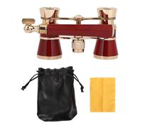 Télescope binoculaire d'opéra 3x25, Portable de théâtre, élève de Sortie de 6,5 mm, Concentration Centrale, 3 grossissement de Puissance, lentille en Verre Optique BK7, Rouge / (Red)