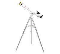 Bresser Nano AR-70/700 AZ Réfracteur télescope avec trépied à 3 Pieds en Aluminium, Montage azimutal, viseur de Point Lumineux LED et Adaptateur de caméra pour Smartphone pour débutants, Blanc