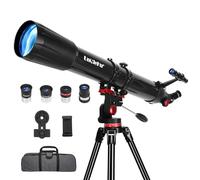Télescope d'astronomie pour Adultes débutants, 36X-450X, télescope astronomique réfracteur Portable 90/900mm avec trépied&Adaptateur pour téléphone&Monture d'observation des étoiles&Sac de Transport