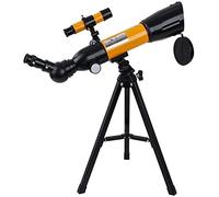 Télescope d'astronomie pour Enfants Télescope astronomique Portable pour l'astronomie avec trépied réflecteur télescope pour débutants Bonne pièce (Orange) Vision