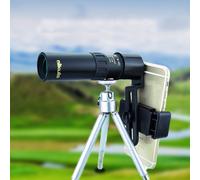 Télescope de téléphone portable en verre optique, lentille de caméra Zoom monoculaire pour la chasse et la pêche, Instruments optiques de voyage 300x noir