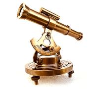 Télescope décoratif Alidade en laiton de 10,2 cm avec boussole de base, cadeaux (4 pouces)