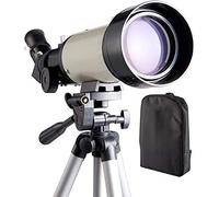 Télescope d'extérieur, télescope pour Enfants, Adultes et débutants, télescope réfracteur astronomique à Ouverture de 70 mm, 400 mm, télescope de Voyage Portable avec trépied réglable, Sac à Dos