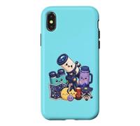 Télescope d'observation des étoiles Kawaii Astronomie Famille Art Coque pour iPhone X/XS