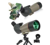 Télescope d'observation, Ultra HD 25-75 x 60, double mise au point ED, lentille FMC étanche, prisme BAK4 avec étui de transport, trépied pour tir sur cible, chasse, observation des oiseaux, paysage