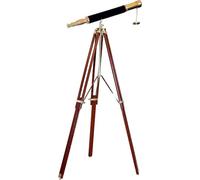 Télescope en laiton à un baril - Trépied en bois - Télescope royal maritime NAVIROCK