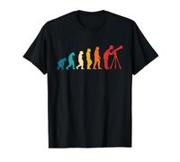 Télescope Evolution Astronome Astronomie Étoiles Constellation T-Shirt Graphique avec Valeur, Homme, Noir, L