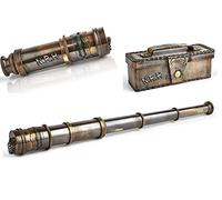 Télescope fabriqué à la main dans une boîte | Télescope nautique antique fonctionnel | Spyglass et décoration de collection pour enfants