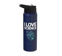 Télescope « I Love Science DNA Atoms » Stainless Steel Insulated Water Bottle