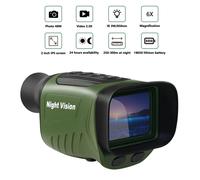Télescope infrarouge monoculaire de vision nocturne numérique 40 MP 2,5 K, grossissement optique 6 x, zoom 8 x, vert armée