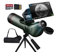 Télescope intelligent, réfracteur professionnel autofocus portable numérique avec caméra d'astrophotographie 4K, double écran interne et externe, spotter pour adultes et débutants astronomie