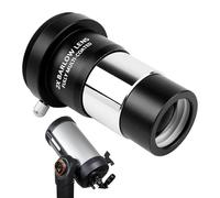 Telescope Lens, 1.25-inch Fully Coated Eyepiece, Thread Camera Connect Interface, 2X Magnification, Premium Quality Compact Versatile Portable Ideal for Astronomical Telescopes