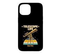 Télescope Life See Far Retro Astronomy Stargazer Coque pour iPhone 15