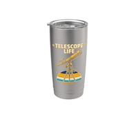 Télescope Life See Far Retro Astronomy Stargazer Gobelet isotherme en acier inoxydable double paroi