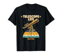 Télescope Life See Far Retro Astronomy Stargazer T-Shirt