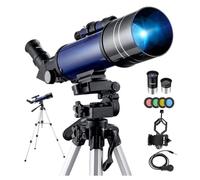 Télescope, Lunette Astronomique Télescope D'astronomie 70/400, pour Astronomes Débutants, avec Sac Trépied, Filtre Lunaire Cadeau éducatif