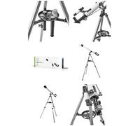 Télescope Lunette astronomique Tripode Ouvert 70 mm Long focale 600 mm Finderscope: 5 x 24 Haut de travail max 125