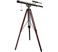 Télescope marin nautique à double barillet en cuir marron ancre Master fabriqué à la main réglable en bois marron trépied nautique au sol télescope en laiton