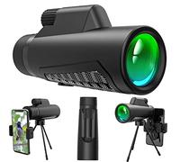 Télescope monoculaire 10X42 avec trépied de Support de téléphone pour Adultes, portée monoculaire Portable étanche Haute Puissance compacte HD avec Clair pour l'observation des Oiseaux, la Chasse,