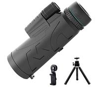 Télescope monoculaire, 12 × 50 BAK4 Prism HD télescope monoculaire étanche Adulte Petit télescope monoculaire extérieur Portable avec trépied Support de téléphone Portable Adapt