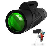 Télescope monoculaire 12x42 pour smartphone, télescope portable pour adultes avec support et trépied, monoculaire de vision nocturne HD étanche