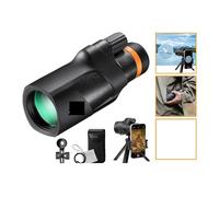 Télescope monoculaire 12x50 étanche IP66 HD BAK4 for l'observation des Oiseaux, la Chasse et Les Voyages, avec Support de téléphone trépied