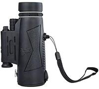 Télescope monoculaire 12x50, monoculaire Portable avec Vision Nocturne et lumière LED BAK4 Prism FMC monoculaire avec Adaptateur pour Smartphone et trépied pour Adultes et Enfants