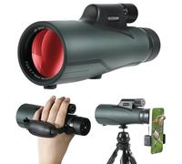 Télescope monoculaire 12x56 Ed avec Adaptateur pour Smartphone Trépied, IPX7 Waterproof SMC BAK4 Prism monoculaire pour Les Adultes Observant Les étoiles et Les Oiseaux