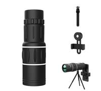 Télescope monoculaire 40 x 60, monoculaire haute performance pour adultes, avec support de smartphone, trépied étanche compact, pour concerts, événements sportifs, animaux sauvages, randonnée, chasse