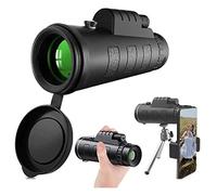 Télescope monoculaire 40X60 Ultra HD Multi-Enduit étanche Bak4 Prisma monoculaire pour téléphone Portable + Support pour Smartphone et trépied, pour l'observation des Oiseaux de la Faune en Camp