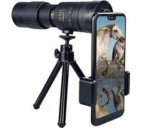 Télescope monoculaire 4K 10-300X40mm Super Zoom, Objectif de téléphone avec Appareil Photo Optique HD, télescope avec trépied pour Smartphone (1 x télescope + 1 x trépied)