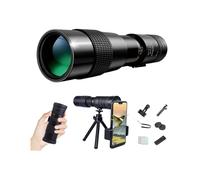 Télescope monoculaire 4K à zoom super téléobjectif 10-300 x 40 mm pour smartphone, noir